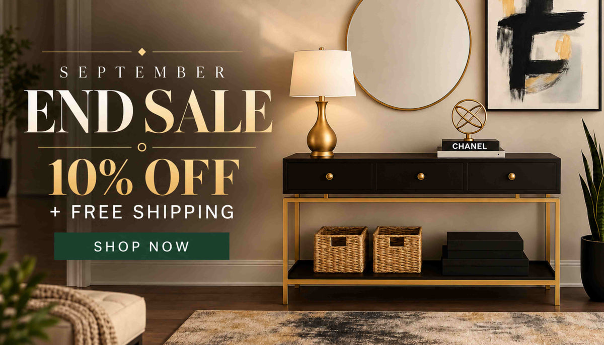 Beverly Grove Black and Gold Console Table