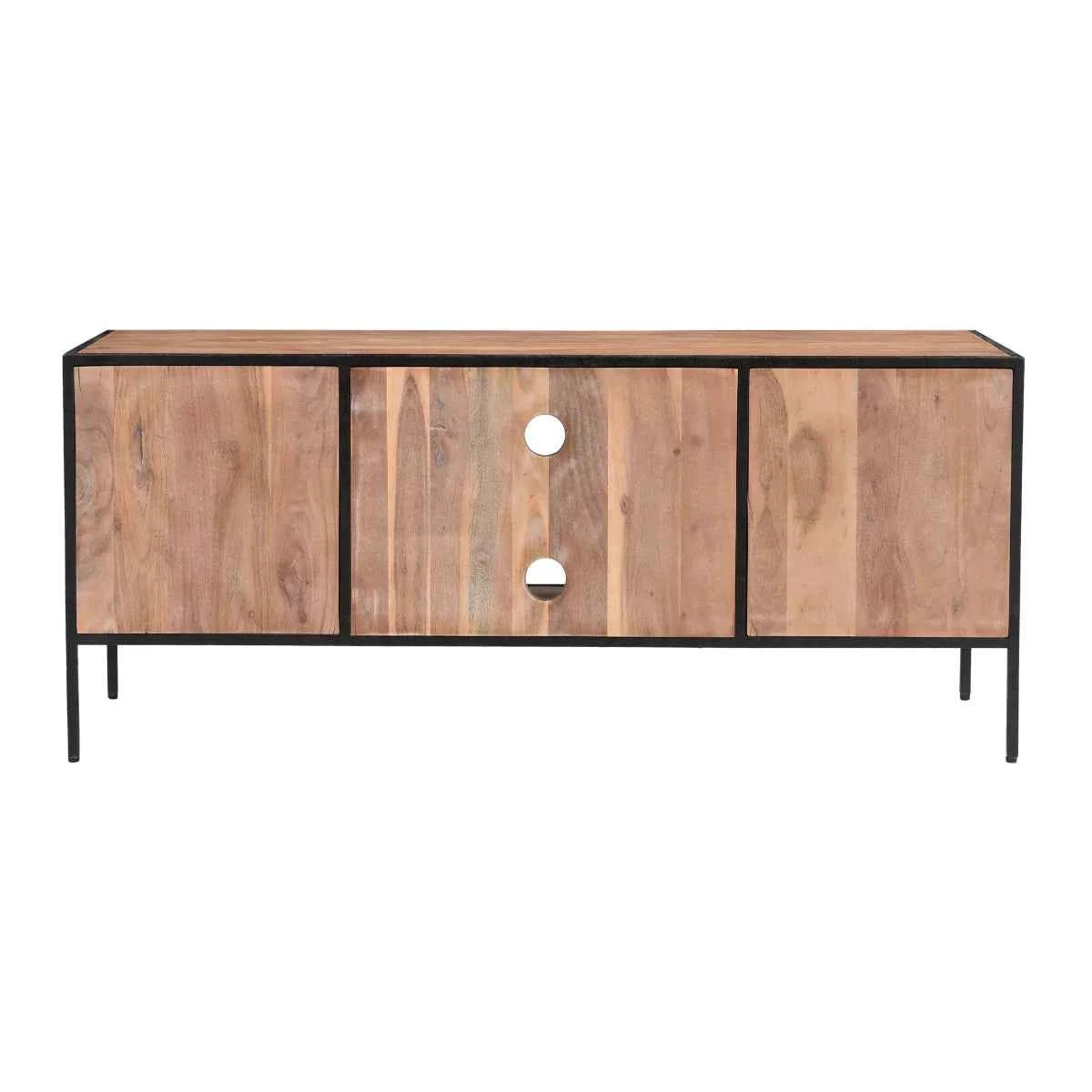 Briventa Solid Wood Rustic TV Unit with Storage