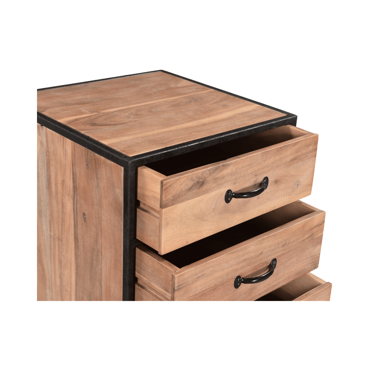 Briventa Rustic Solid Wood Tall 5 Drawer Chest