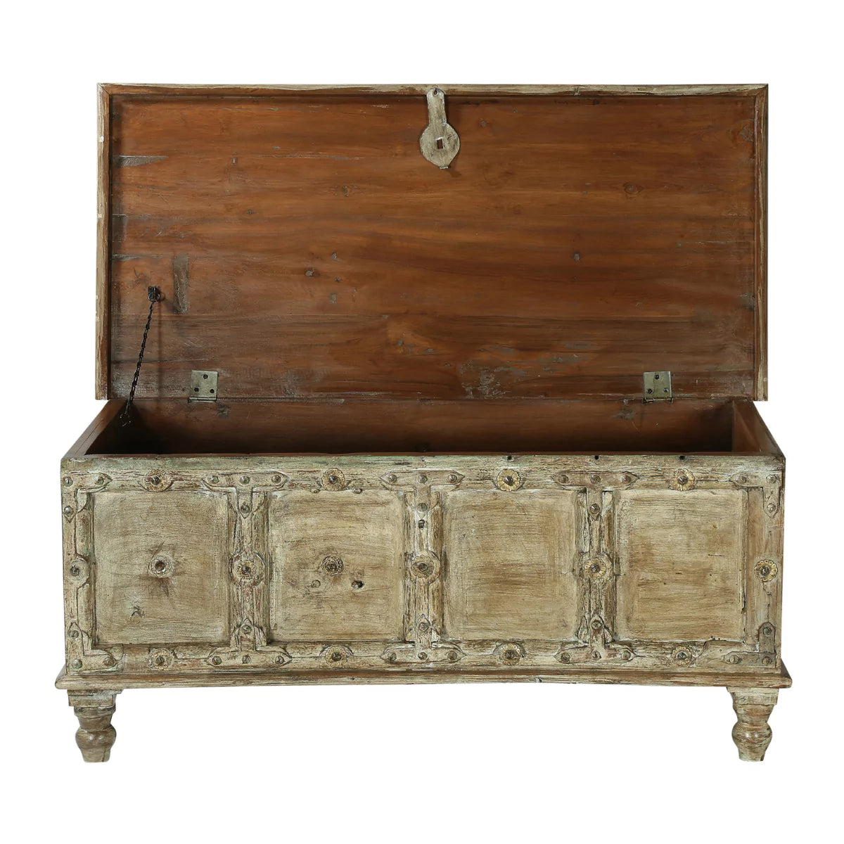 Camden Ridge Rustic Distressed Vintage Wooden Trunk Storage Box