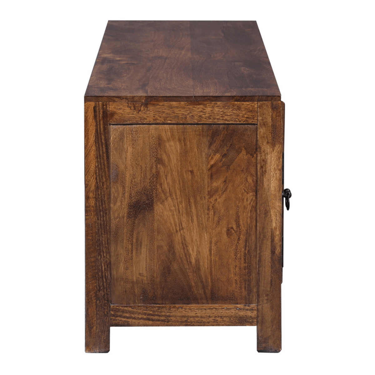 Canyon Rustic Large Solid Wood TV Cabinet in Teak Finish