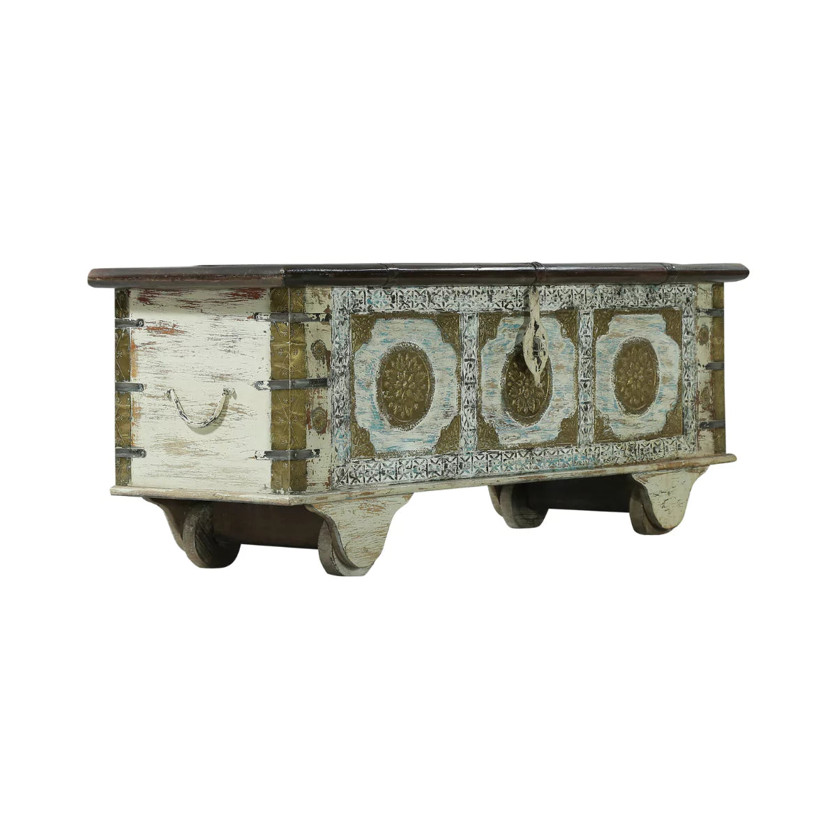 Charleston Rustic Vintage Handcrafted Large Distressed Wooden Trunk