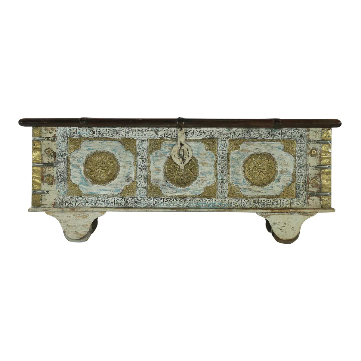 Charleston Rustic Vintage Handcrafted Large Distressed Wooden Trunk