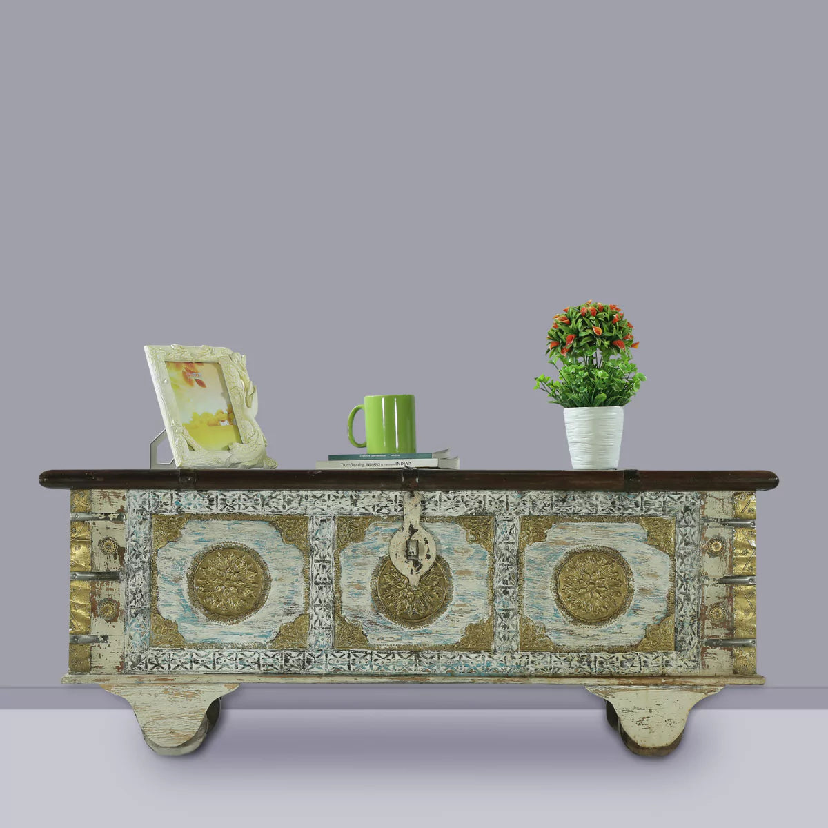 Charleston Rustic Vintage Handcrafted Large Distressed Wooden Trunk