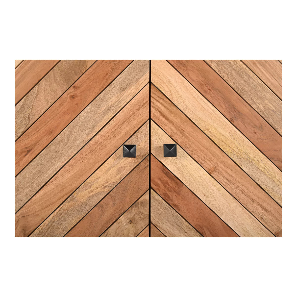 Crestora Dual-Tone Modern Solid Wood Sideboard - Close View