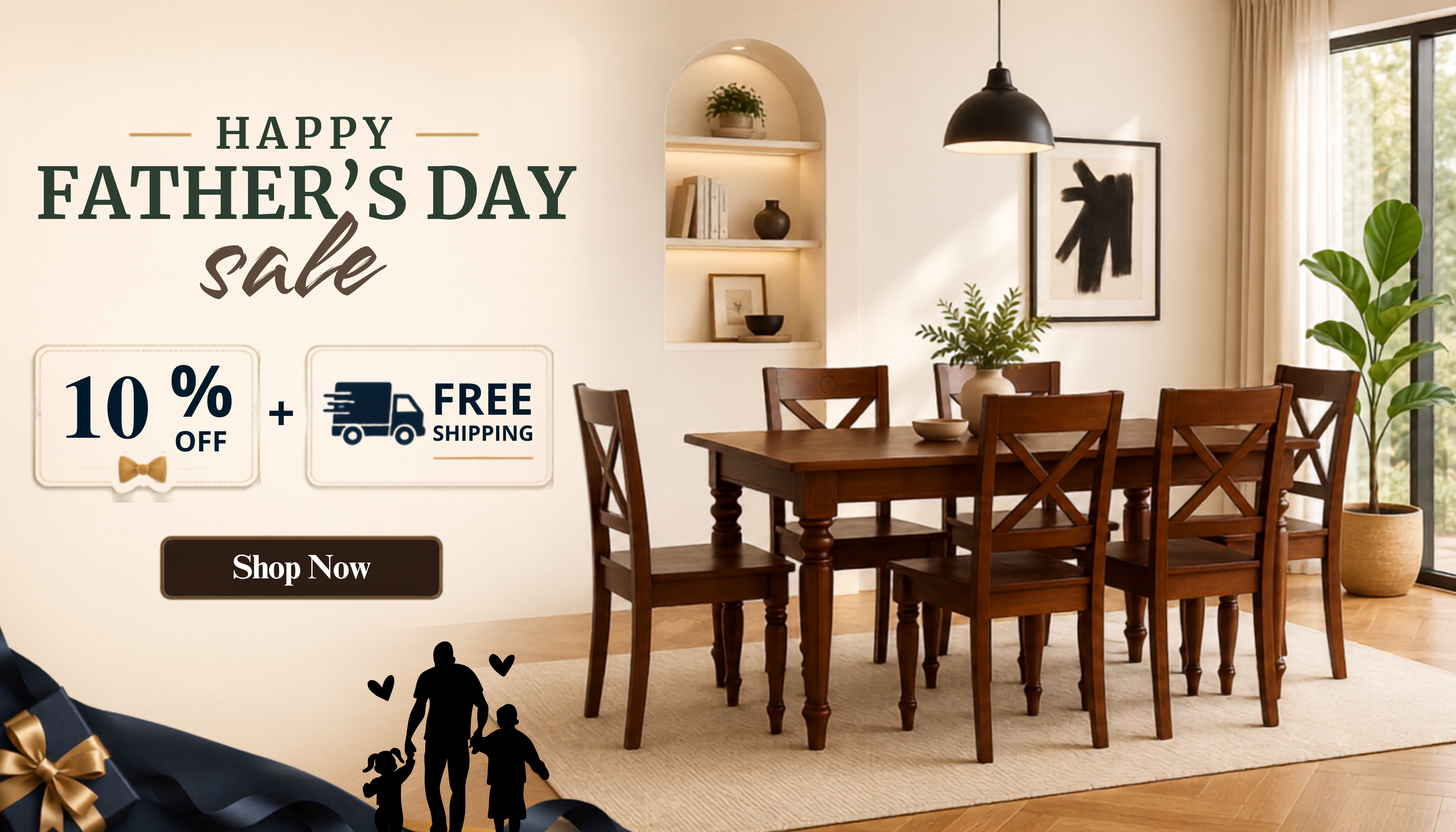 Dalhart Traditional Solid Wood Dining Set