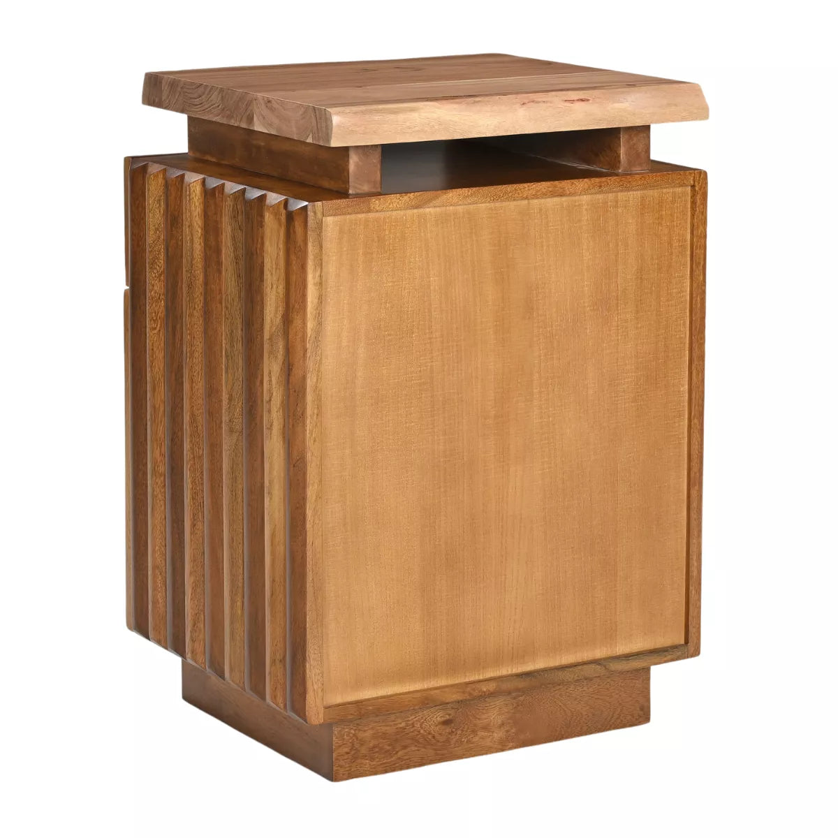 Drevora Modern Solid Wood Bedside Table