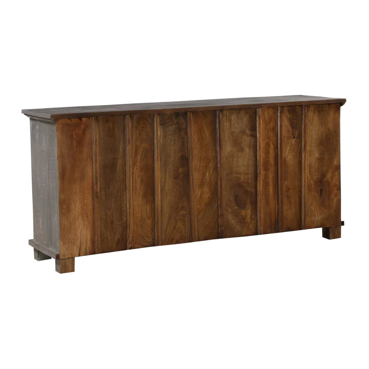 Elrosa Farmhouse Wooden TV Cabinet in Distressed Grey