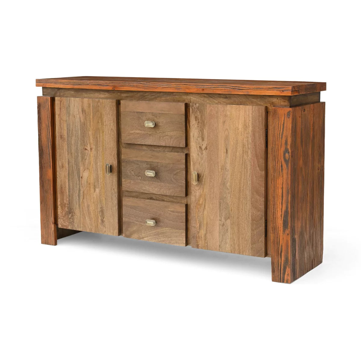 Evorence Traditional Solid Wood Sideboard - Opposite of Isometric View