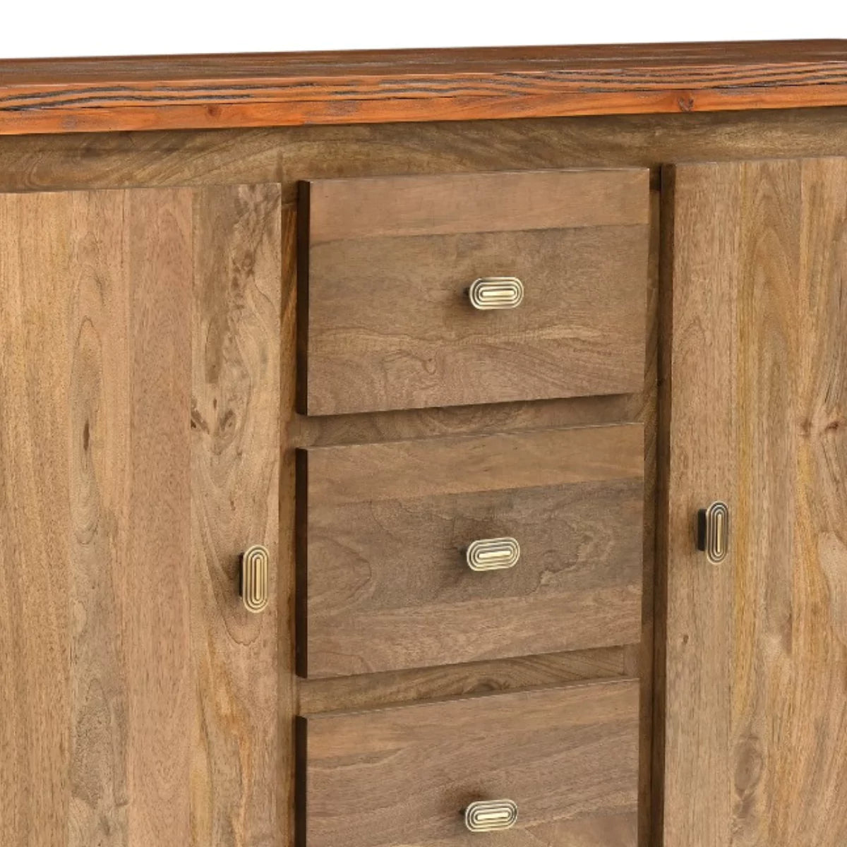 Evorence Traditional Solid Wood Sideboard - Close View