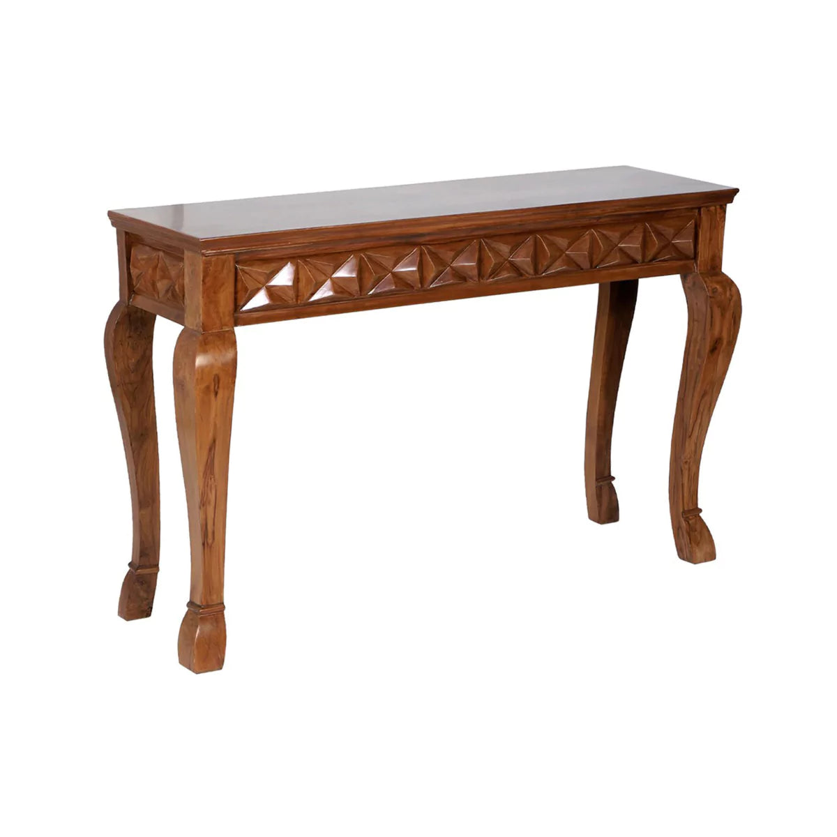 Lancaster Ridge Traditional Diamond Carved Wooden Console Table