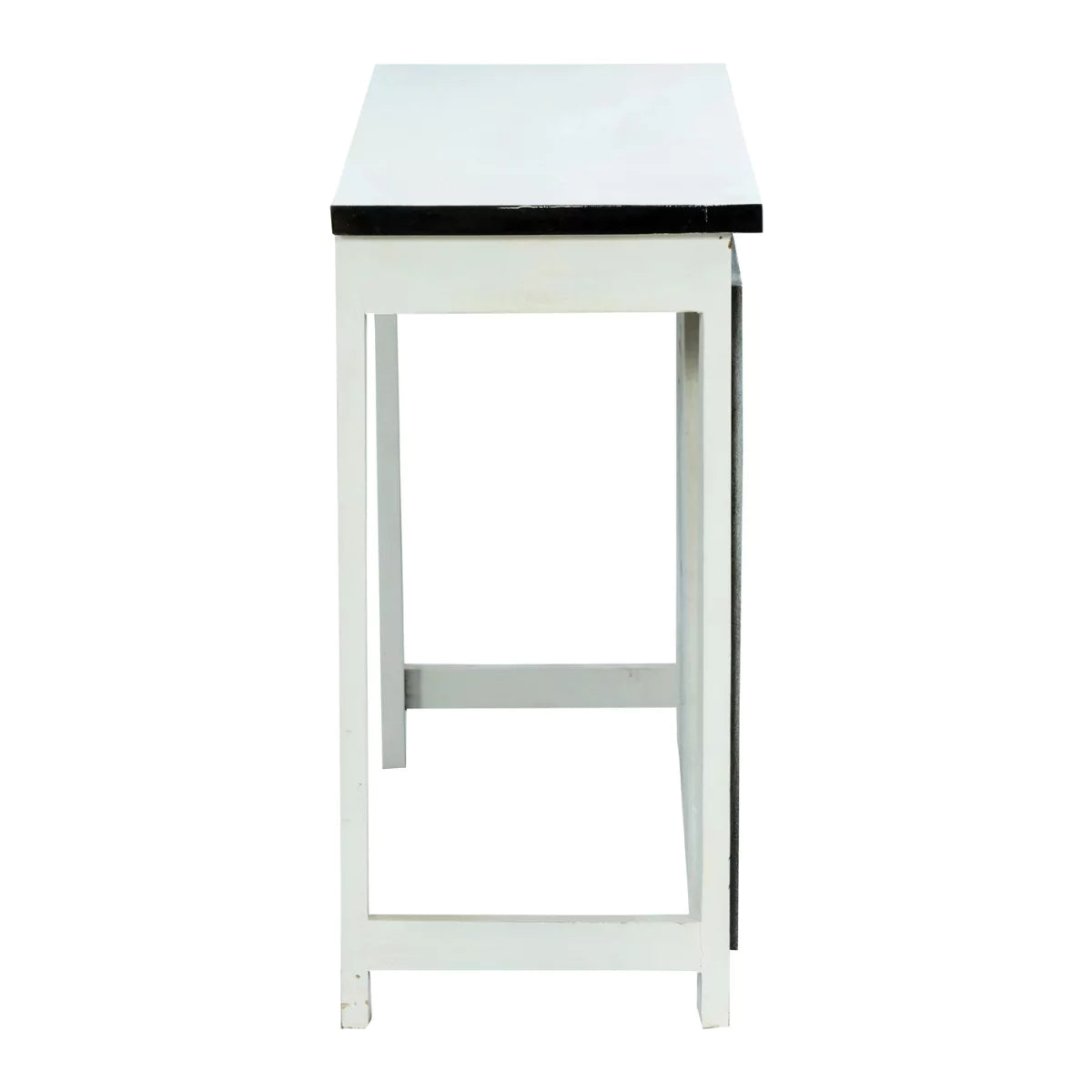 Lexington Two Tone Solid Floral Carved Wood Console Table