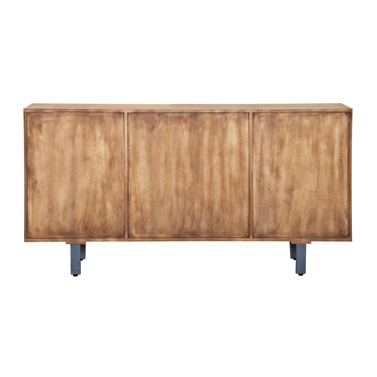 Mirevana Two-Tone Modern Solid Wood Sideboard - Back View