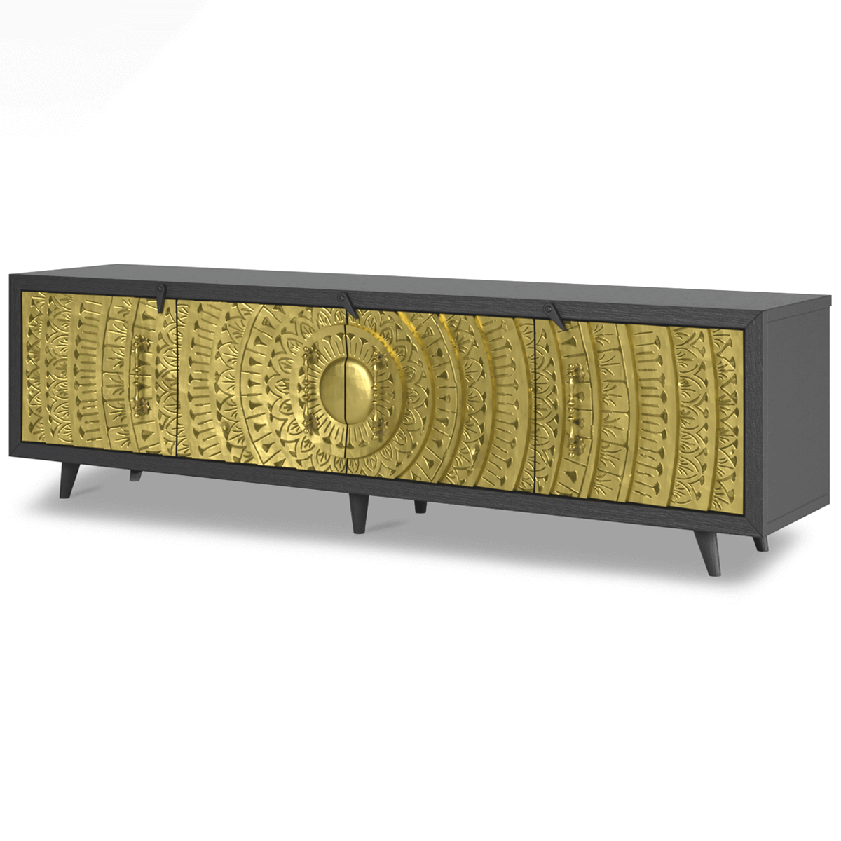 Olympia Brass 4 Door Media Console