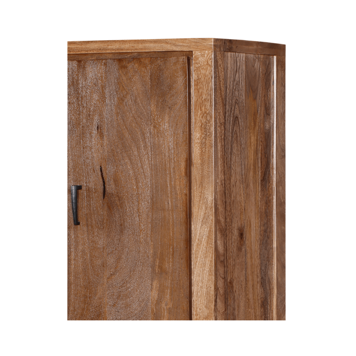 Orvencia Rustic Solid Wood 4 Door Wardrobe