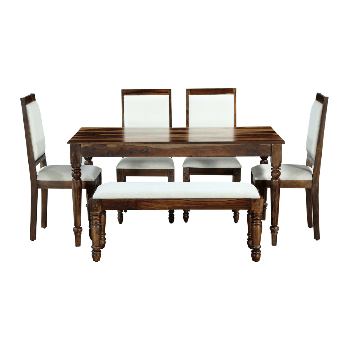 Oswego Classic Farmhouse Style Solid Wood Dining Set with Bench