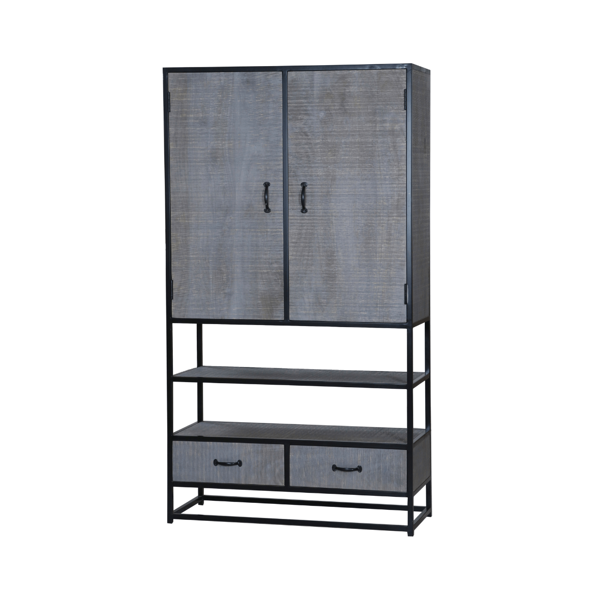 Ovela Rusic Tall Wide Wooden Storage Cabinet