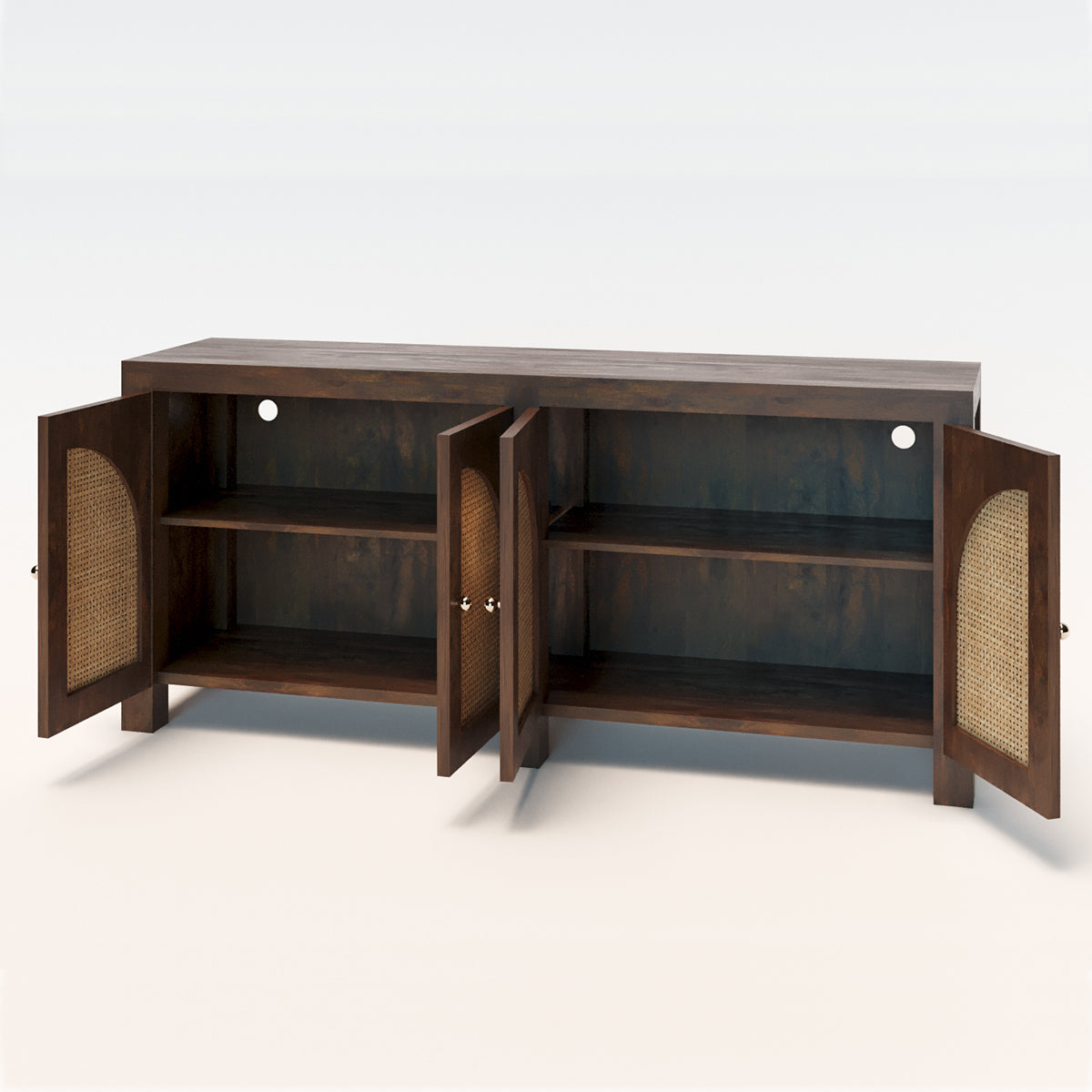 Aberdeen 4 Door Rattan Sideboard