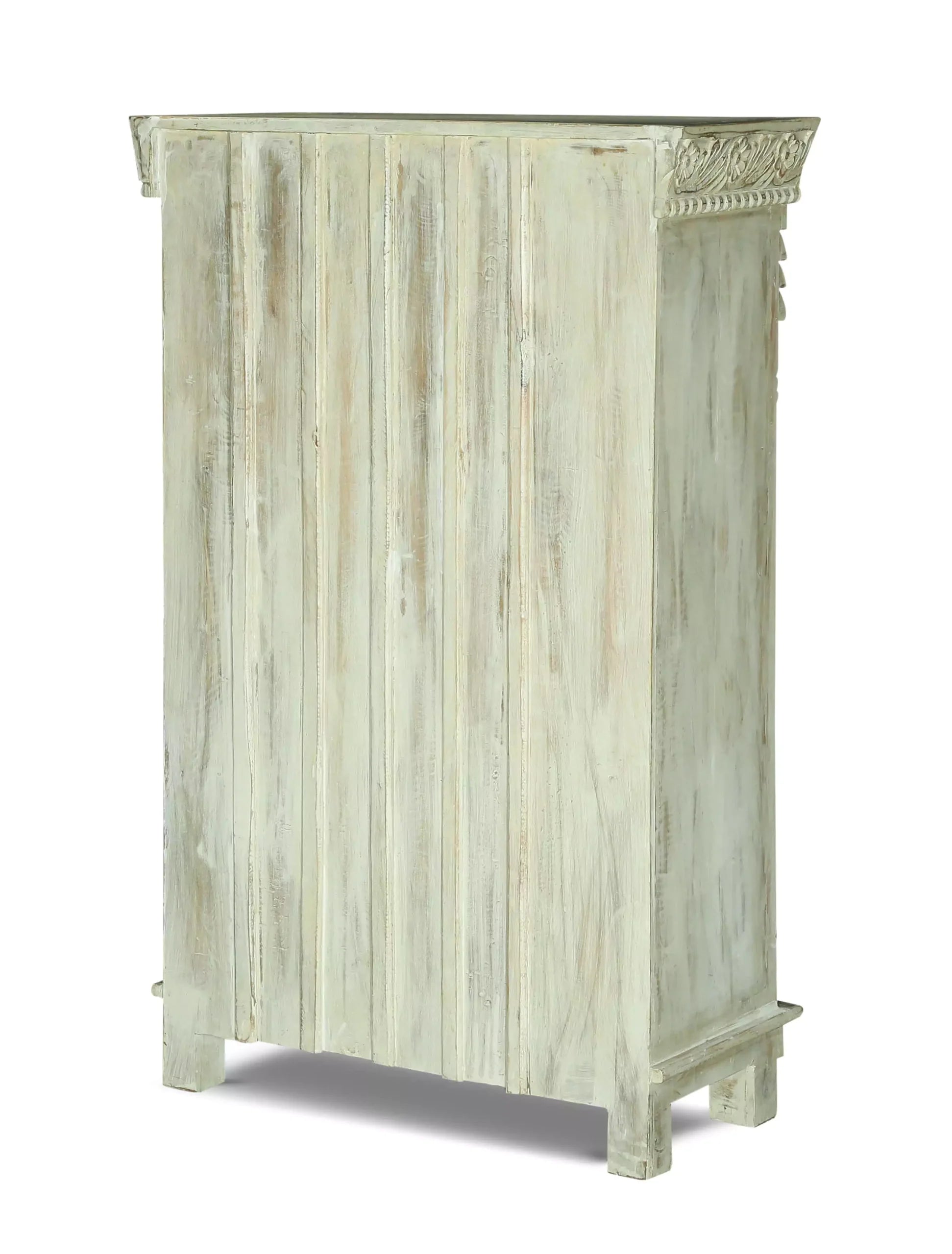 Savannah Wooden Tall Glass Door Cabinet