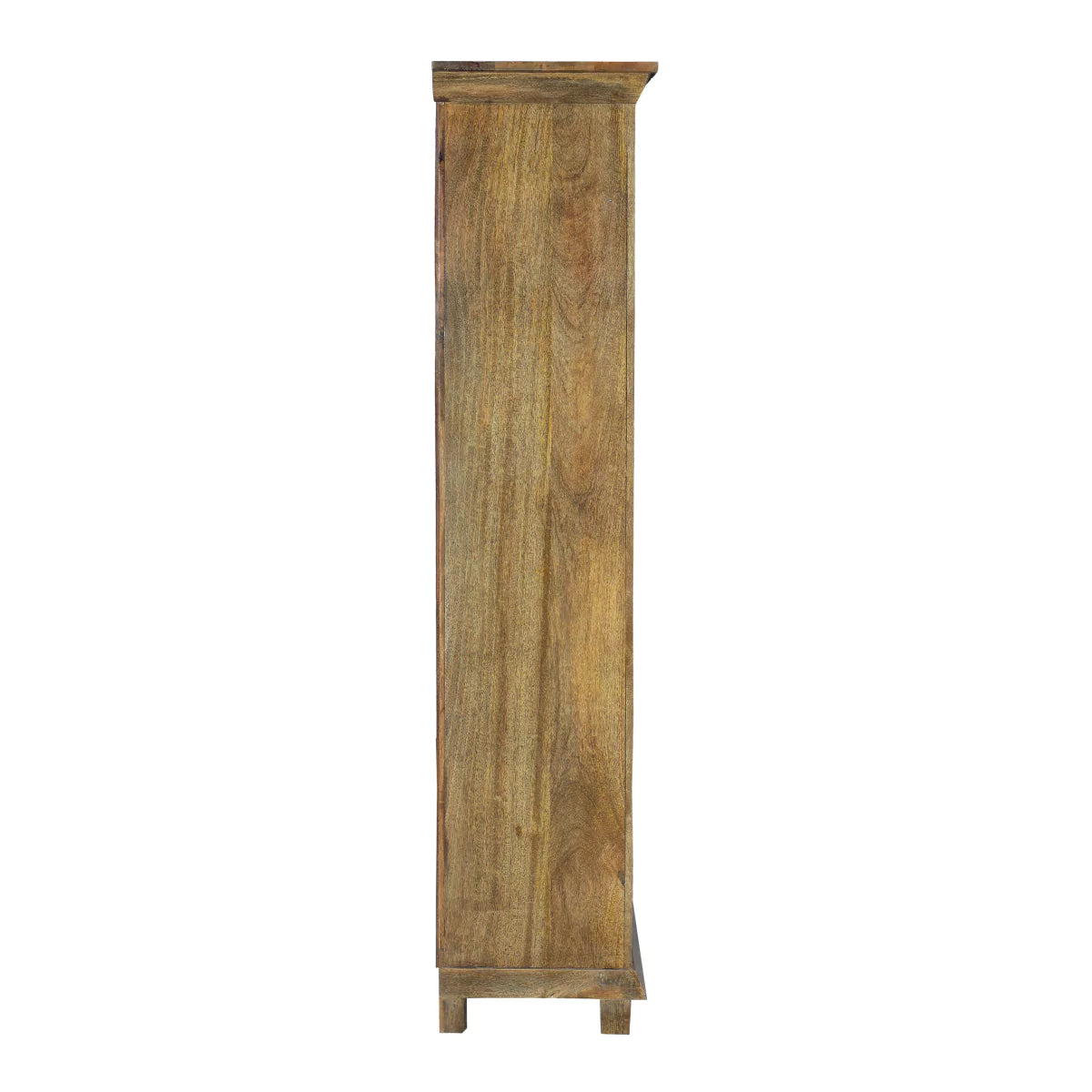 Sedona Rustic Carved Solid Wood Armoire with Hand-Carved Floral Doors