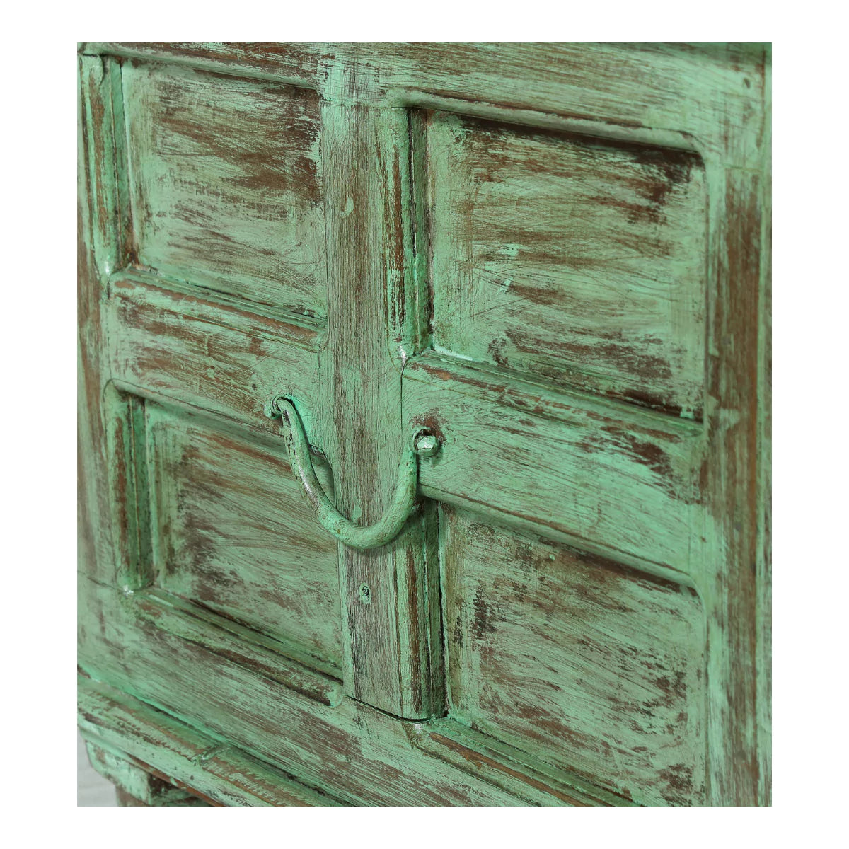 Sonora Rustic Mint Green Distressed Vintage Wooden Trunk Storage Box