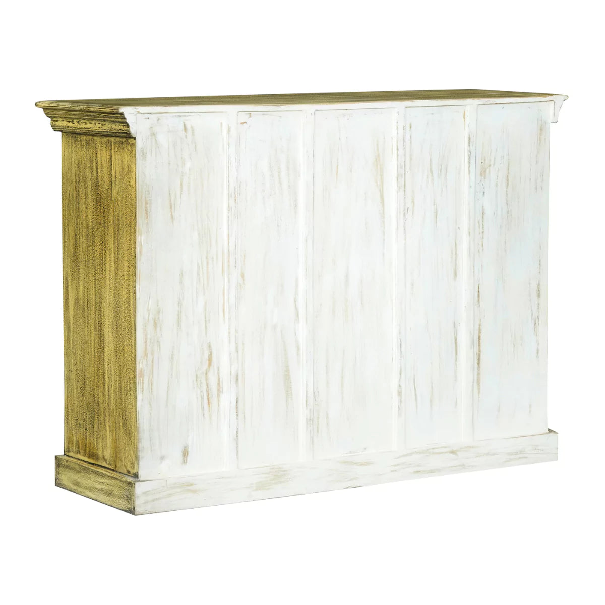 Tarnell Rustic Distressed Solid Wood Hand-Carved Small Sideboard