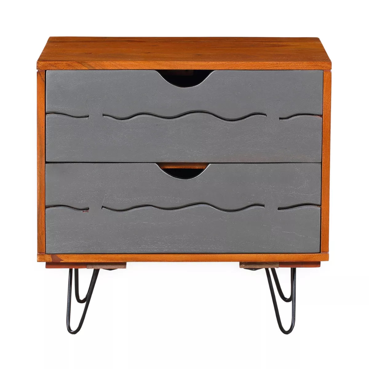 Vexlore Solid Wood Bedside Table with Drawers