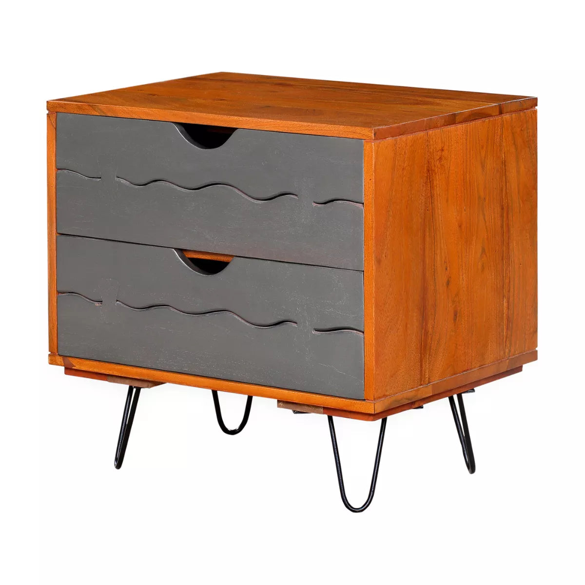 Vexlore Solid Wood Bedside Table with Drawers