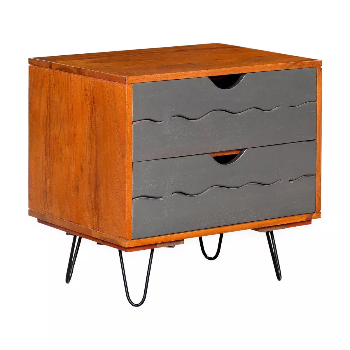 Vexlore Solid Wood Bedside Table with Drawers