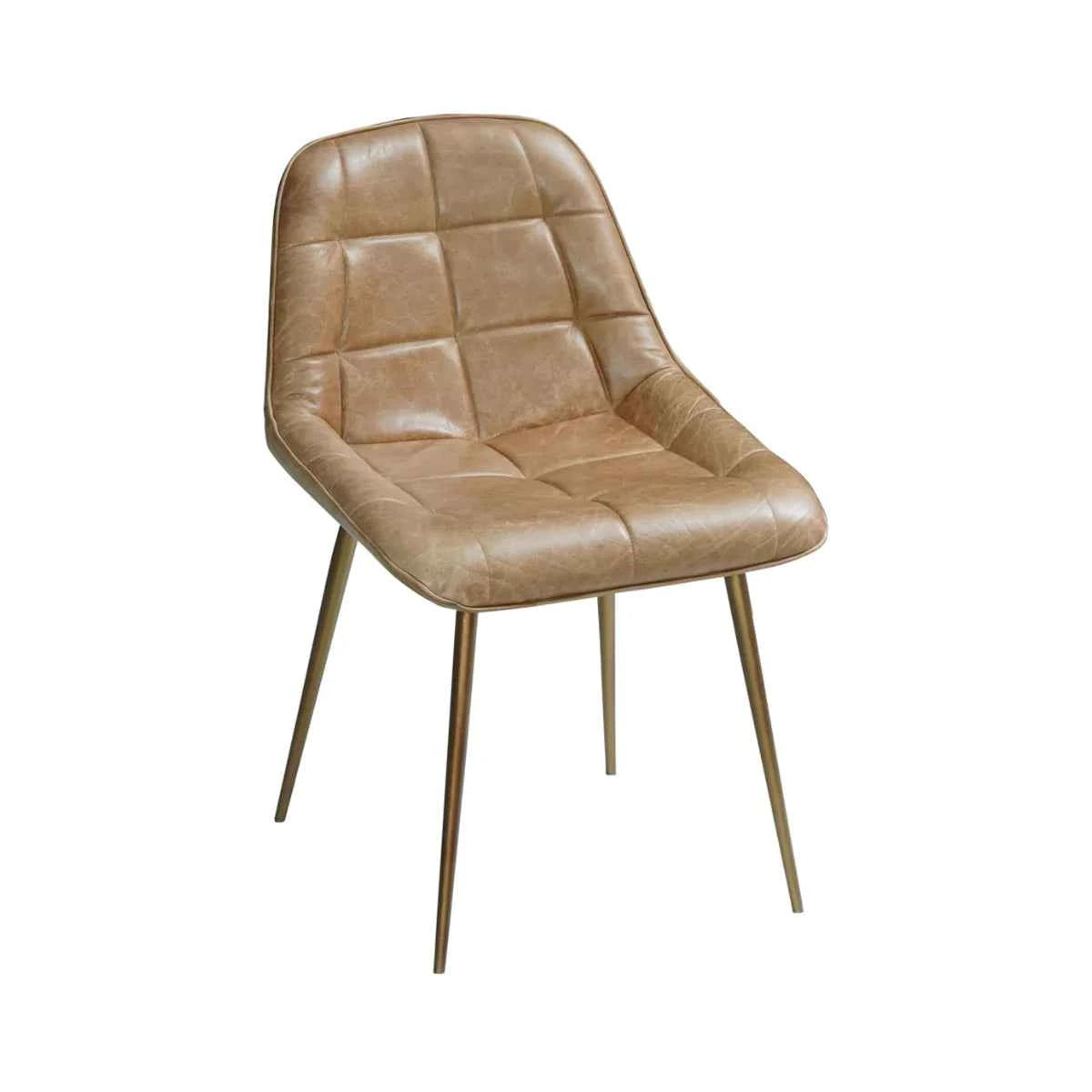 Arcadia Mid-Century Leather Dining Chair