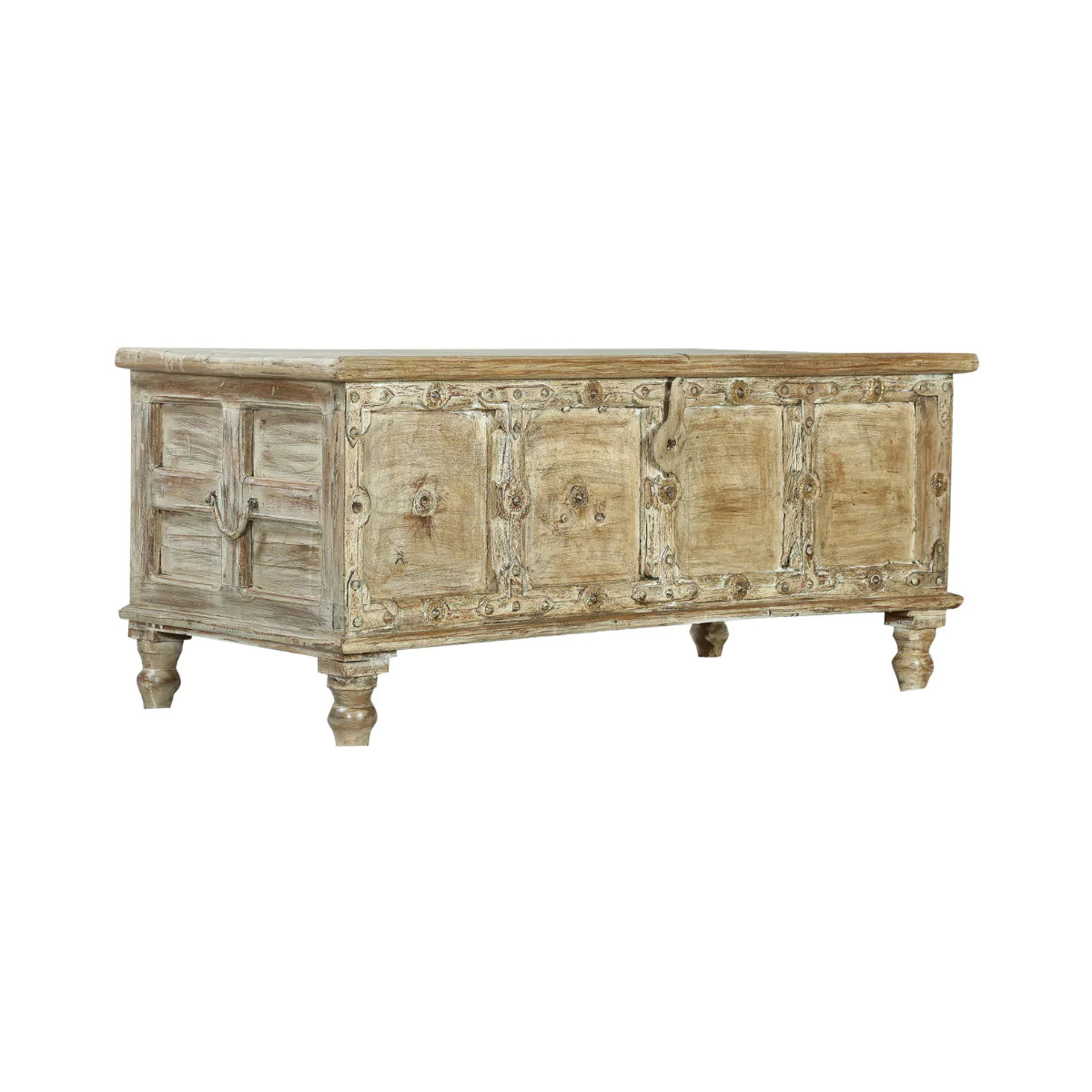 Camden Ridge Rustic Distressed Vintage Wooden Trunk Storage Box