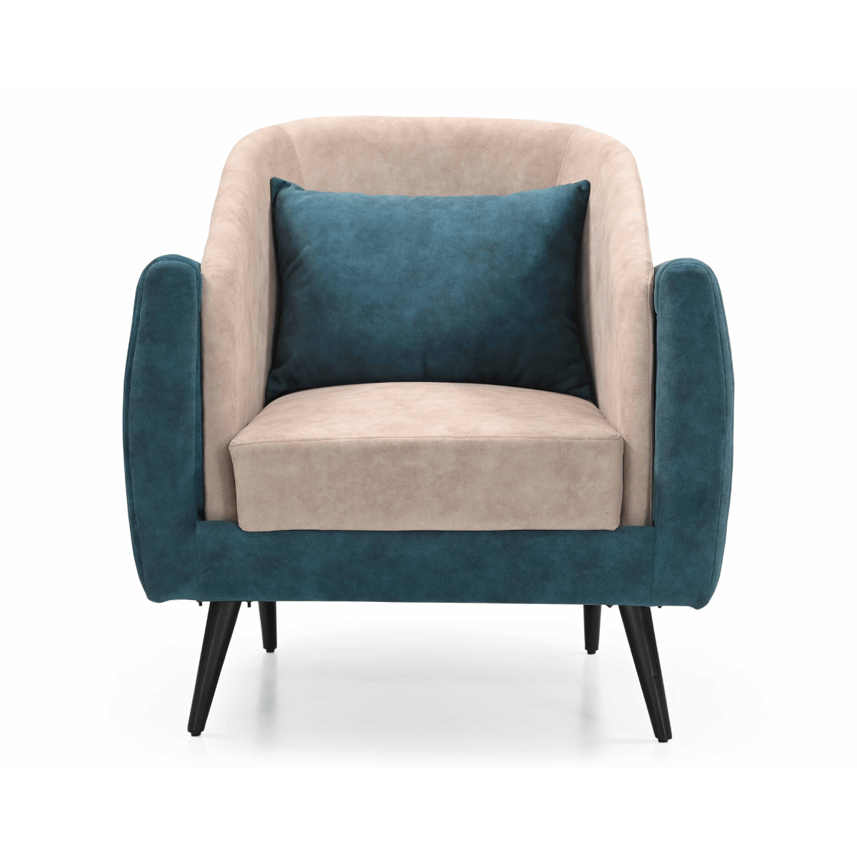Cavero Two-Tone Velvet Accent Chair