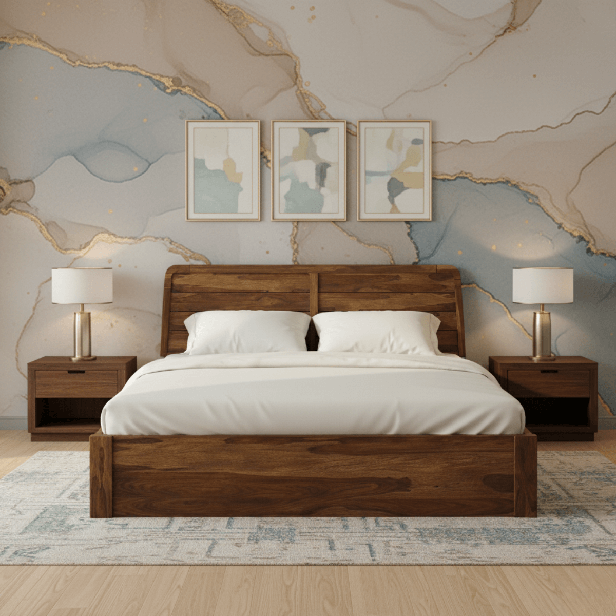 Georgetown Solid Wood Platform Bed - Oak & Loom