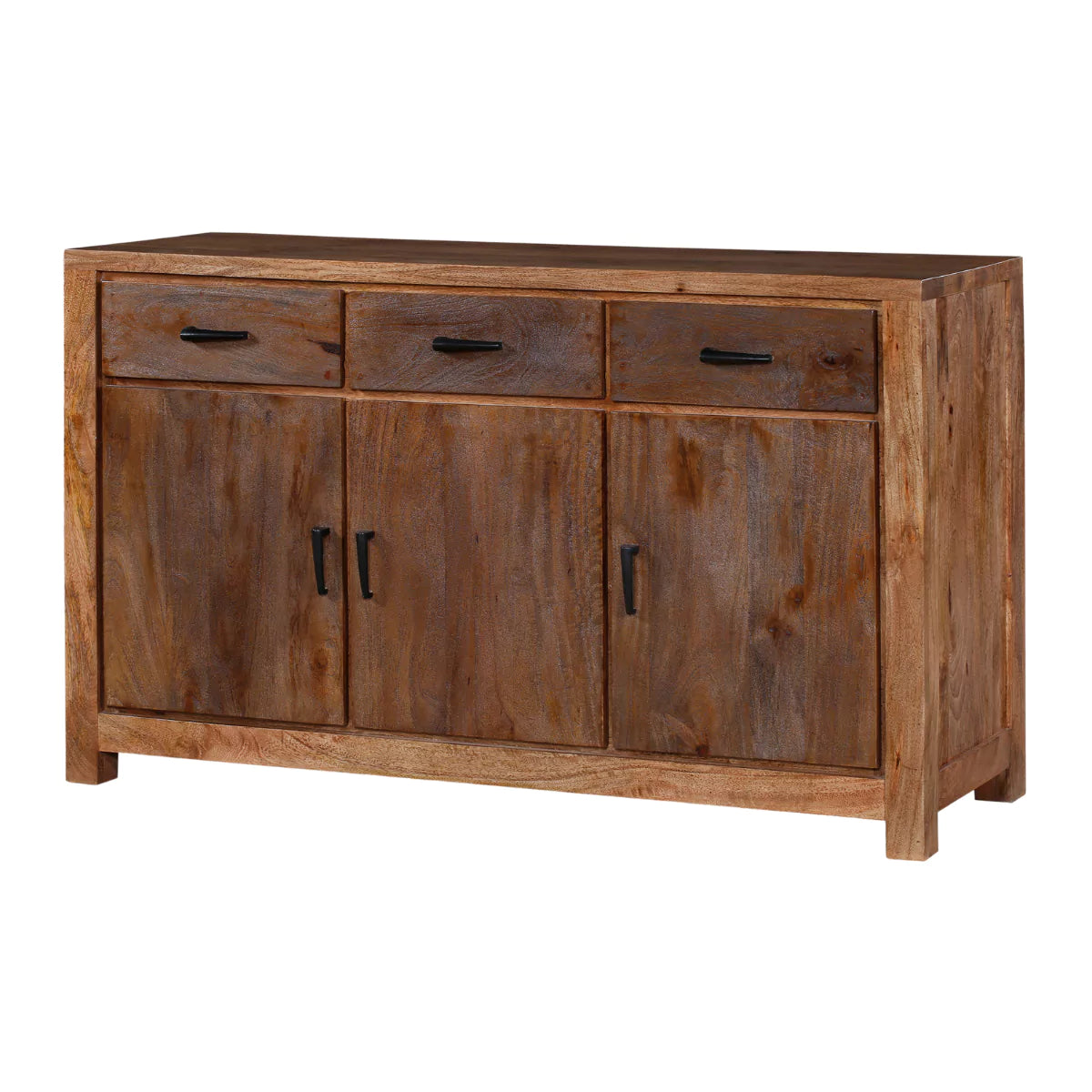 Orvencia Solid Rustic Wood Sideboard – back isometric view | Oak & Loom Solid Wood Furniture