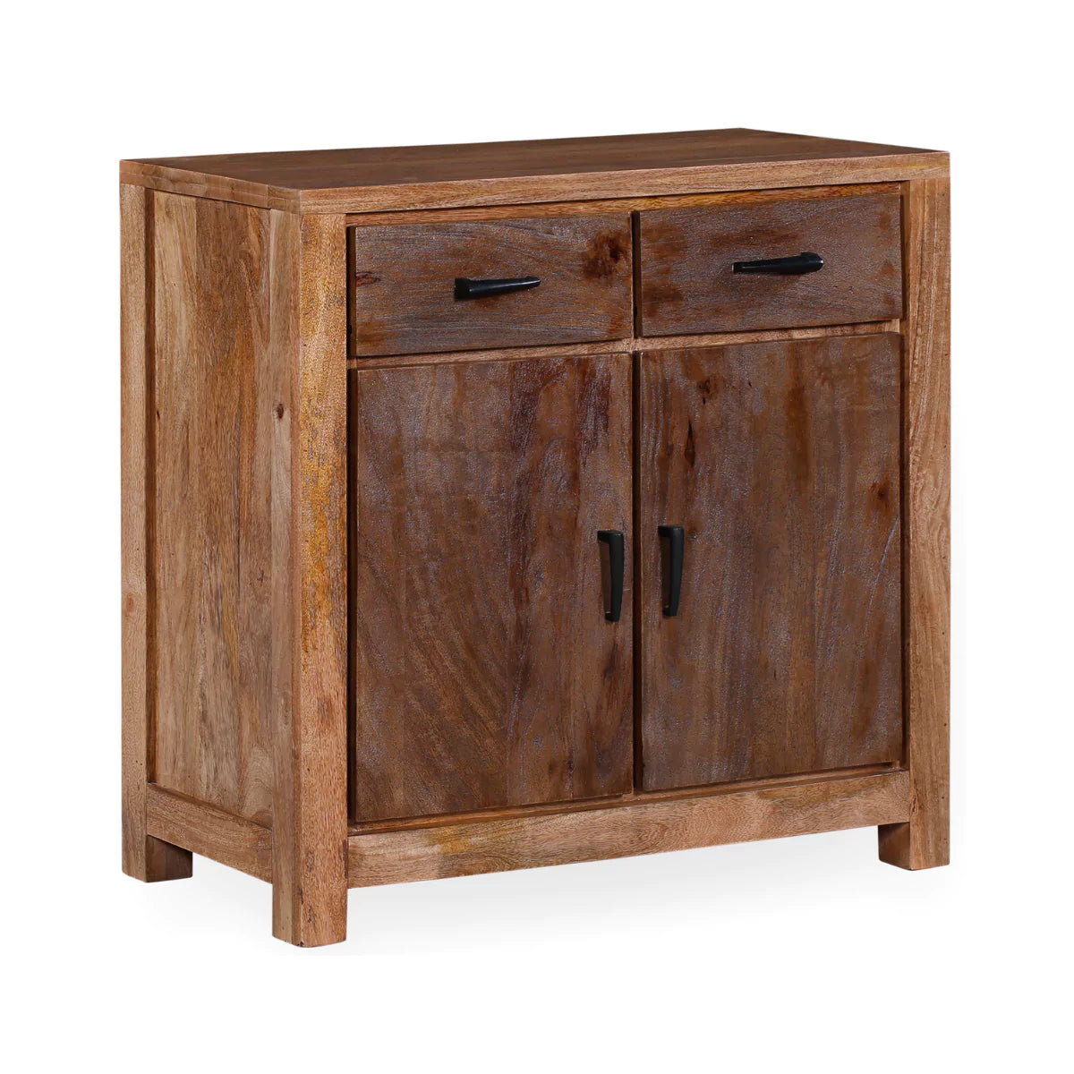 Orvencia Rustic Solid Wood Small Sideboard – isometric view | Oak & Loom Solid Wood Furniture