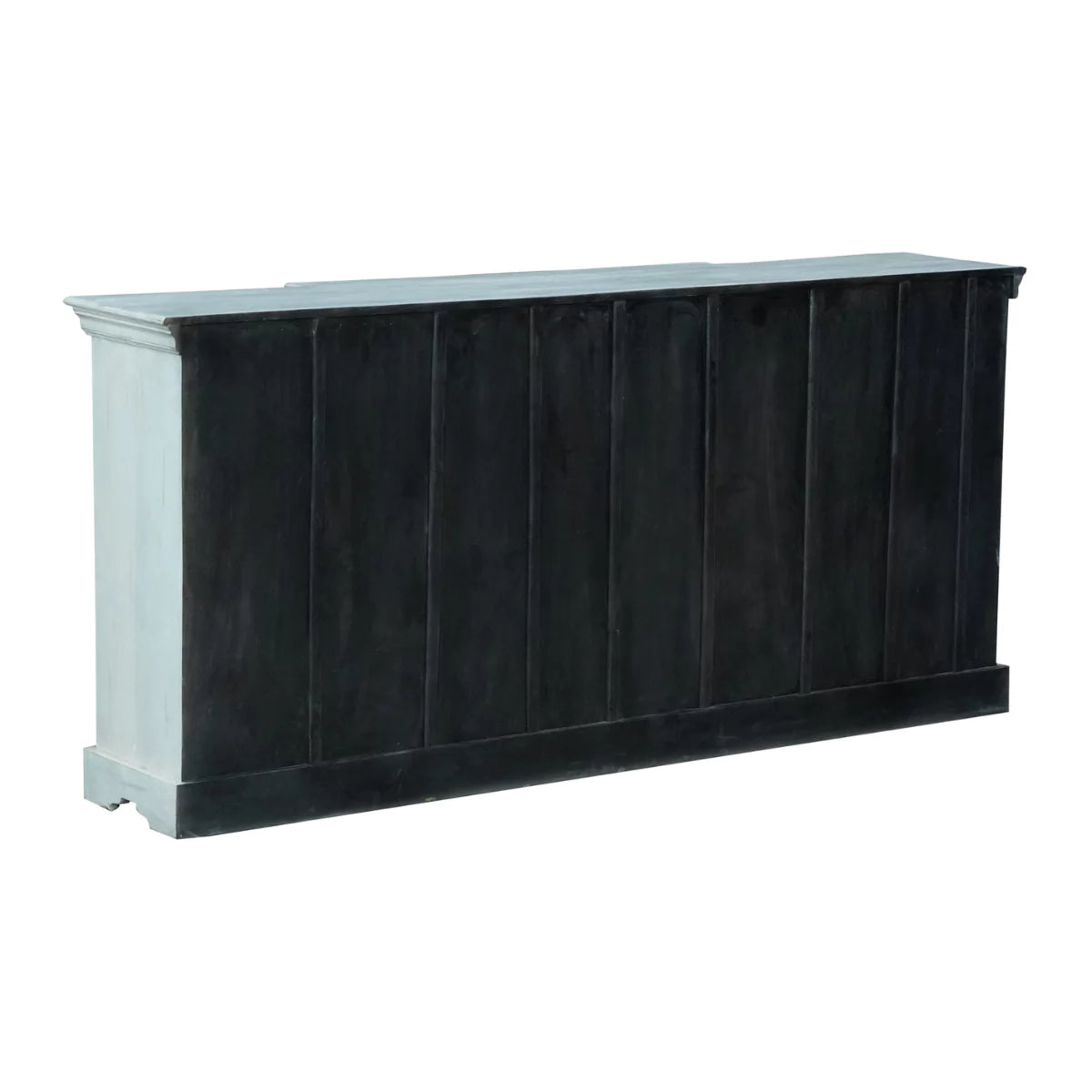 Sonoma White 4 Door Wooden Sideboard Distressed – close-up view | Oak & Loom Solid Wood Furniture