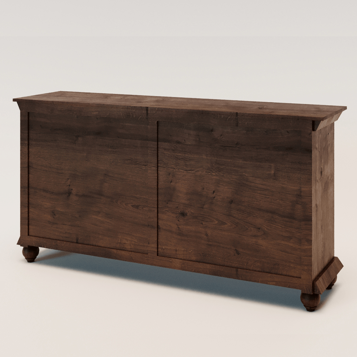 Vernado Rustic Wood 4-Door Sideboard – carved detail view | Oak & Loom Solid Wood Furniture