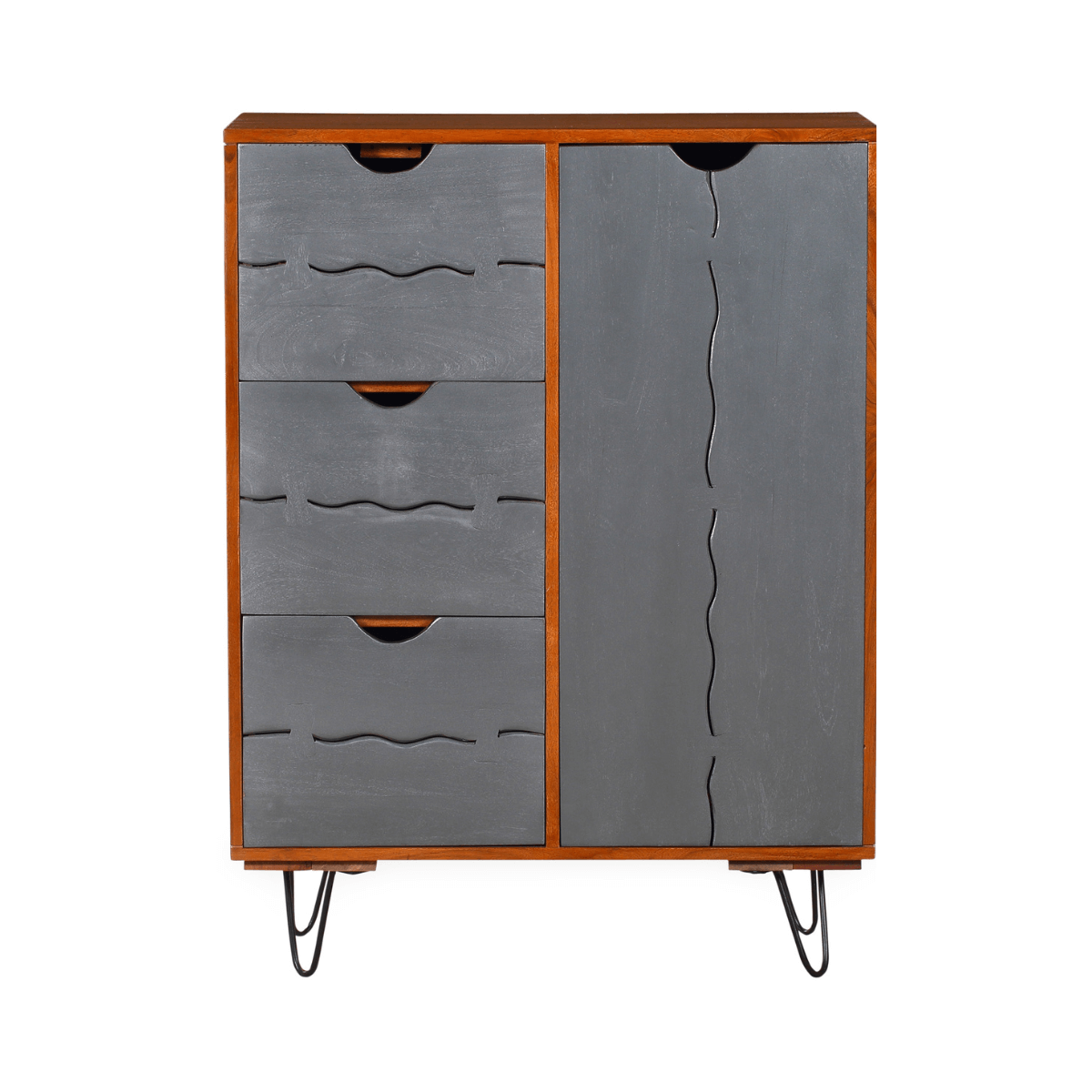 Vexlore Modern Solid Wood Storage Cabinet Acacia – front view | Oak & Loom Solid Wood Furniture