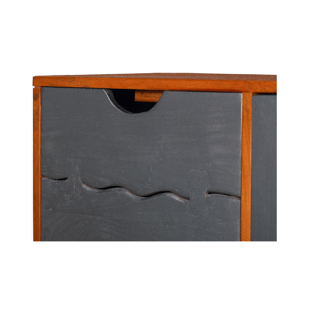 Vexlore Modern Solid Wood Storage Cabinet Acacia – side view | Oak & Loom Solid Wood Furniture