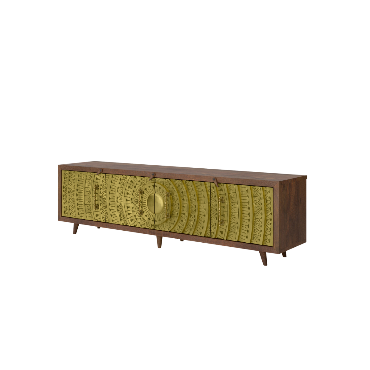 Olympia Brass 4 Door Media Console