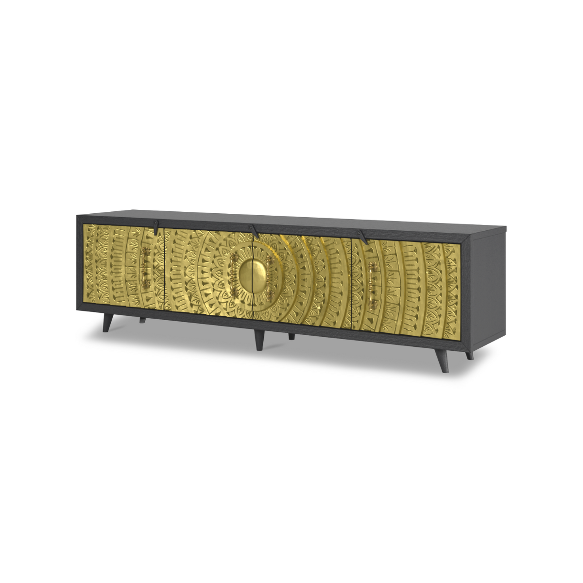 Olympia Brass 4 Door Media Console
