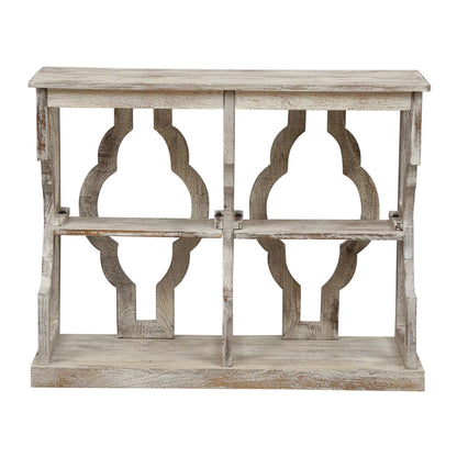 Astoria Rustic Vintage Open Console Table in Distressed Finish