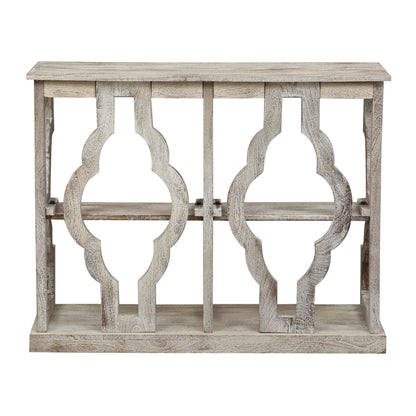 Astoria Rustic Vintage Open Console Table in Distressed Finish