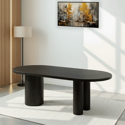 Bloomington Solid Wood Black Dining Table