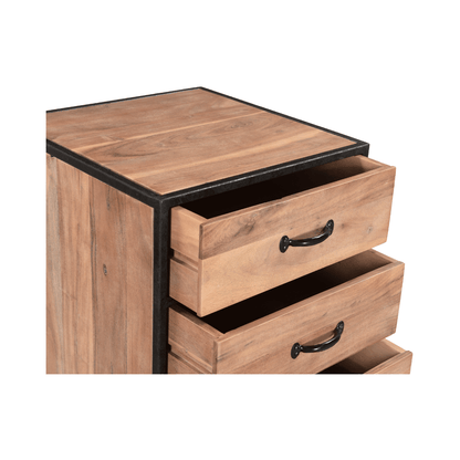 Briventa Rustic Solid Wood Tall 5 Drawer Chest