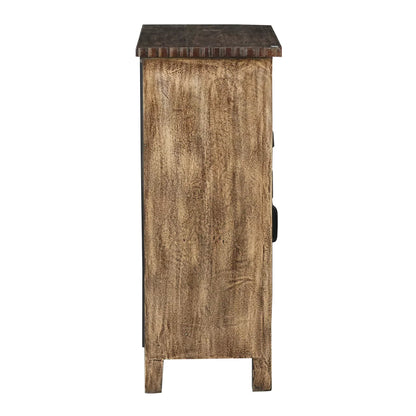 Calaveras Traditional Hand Carved Wooden Small Sideboard