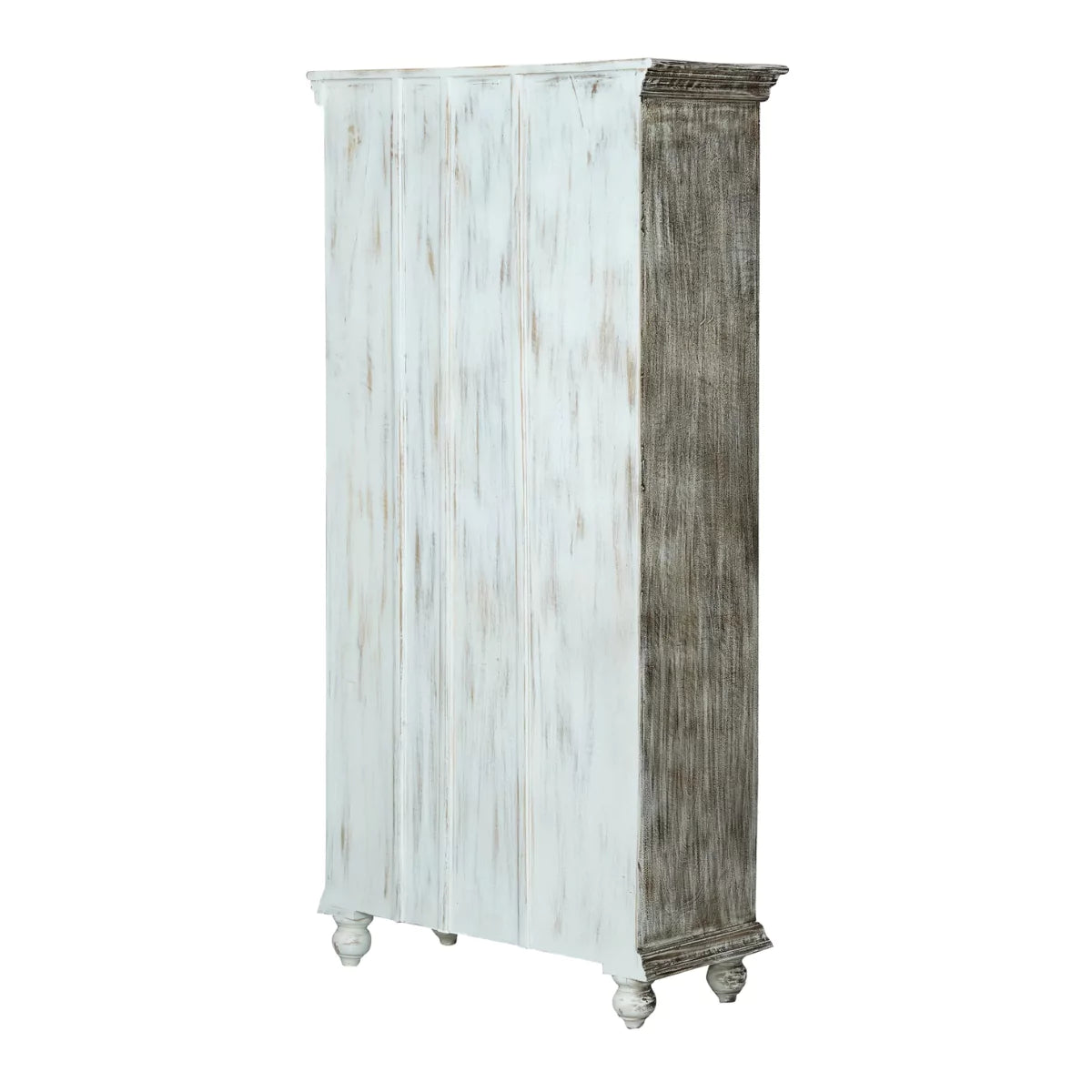 Cimarron Solid Wood Hand-Carved Boho Armoire Cabinet