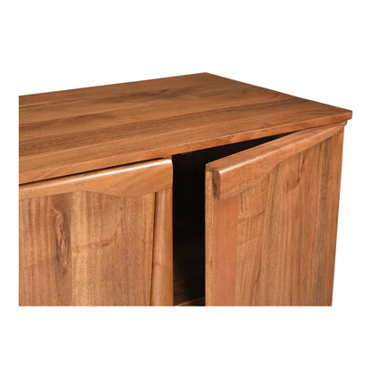 Cirevana Mid-Century 4-Door Large Wooden Sideboard - Closeup View.webp