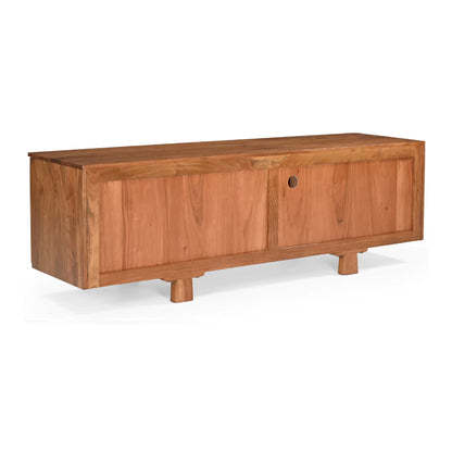 Cirevana Mid-Century Modern Large Wooden TV Stand - Back View