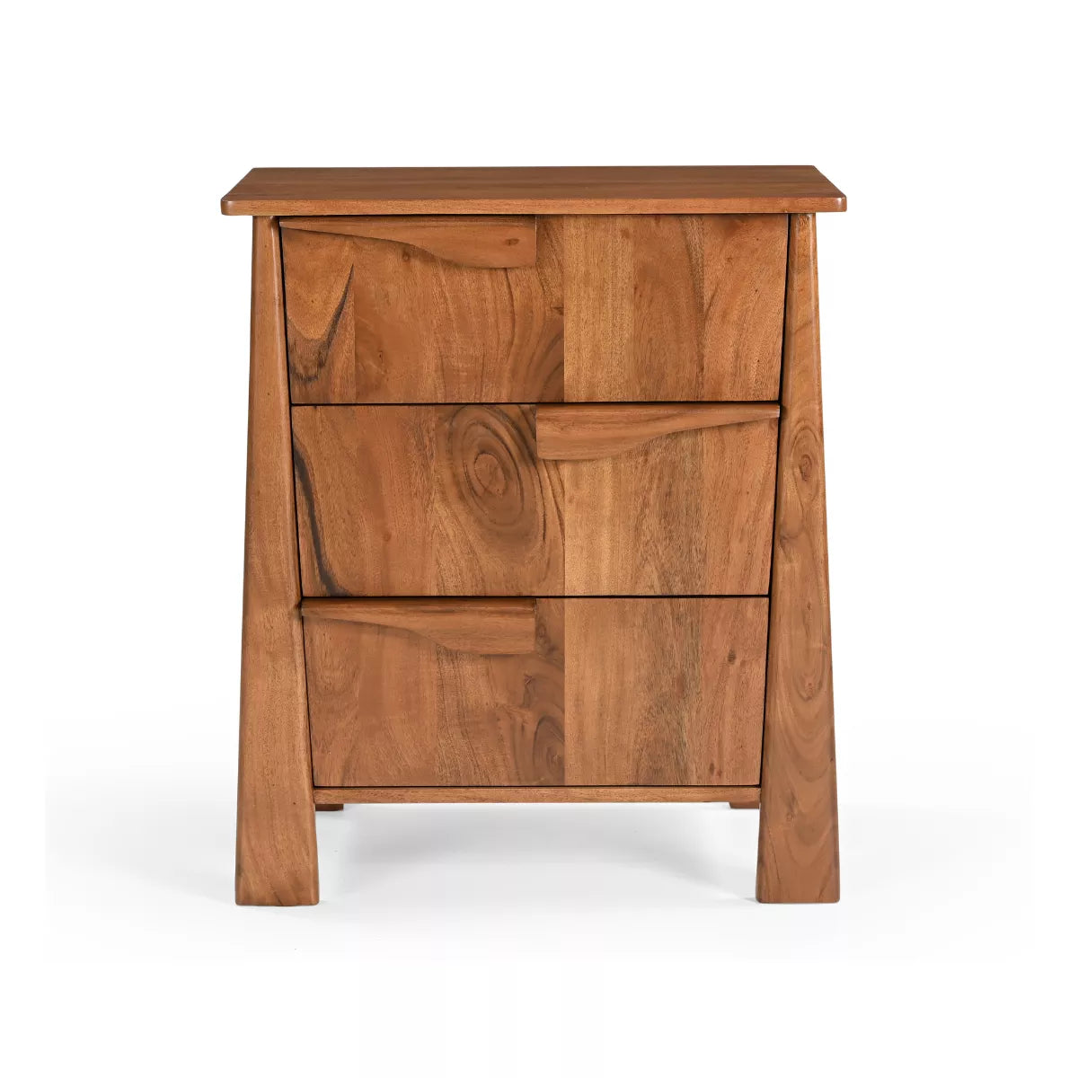 Cirevana Mid-Century Modern 3 Drawers Bedside Table